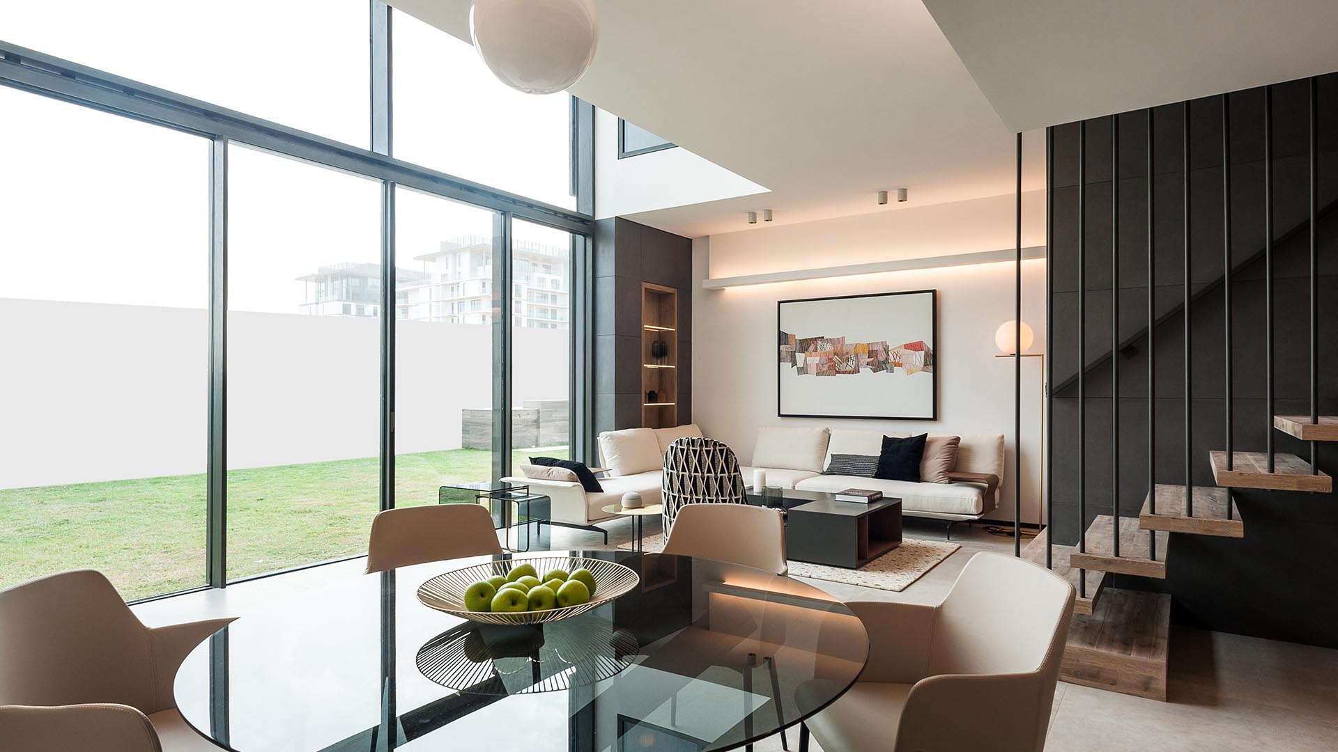 The Terraces Meydan ‘Modern Minimalistic’ Duplex Living Room 